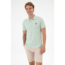 U.S. Polo Assn. Erkek Su Yeşili Basic Tişört 50298041-VR048