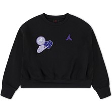 Nıke Jordan Jdg Blue Jeans & Blıng Flc Cre Kız Çocuk Sweatshirt 45F195