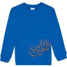 U.S. Polo Assn. Erkek Çocuk Koyu Mavi Bisiklet Yaka Basic Sweatshirt 50313979-VR032