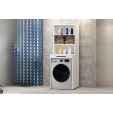 Yen Raflı Çamaşır Makinesi Dolabı