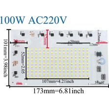 220 Volt 100 Watt Gün Işığı Hazır Projektör Pcb Ledi Smd 2835 Ledli Projektör Kartı