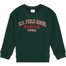 U.S. Polo Assn. Erkek Çocuk Koyu Yeşil Bisiklet Yaka Sweatshirt 50313843-VR079