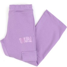 U.S. Polo Assn. Kız Çocuk Lila Cep Detaylı Parlak Baskılı Eşofman Altı 50316892-VR034