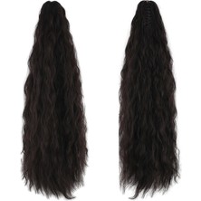 MiraLive Tokalı Kabarık Dalgalı At Kuyruğu - Kahverengi