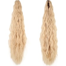 MiraLive Tokalı Kabarık Dalgalı At Kuyruğu - Balköpüğü Beyaz Platin Röfleli