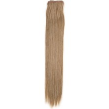 MiraLive Fiber Sentetik Düz 8 Parça Çıt Çıt - Karamel Platin Röfleli