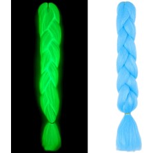 Esperer Fosforlu Neon Örgülük Saç  100 gr - Bebek Mavisi