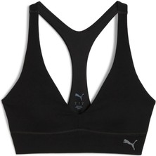 Shapeluxe Plunge Kadın Spor Sütyeni Puma Black Dalgıç Kesim Nefes Alabilir Kumaş ile Rahat Uyum
