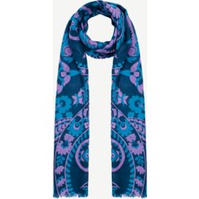 Çiçek Desenli Yün Şal