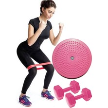 Döner Disk, Pilates Lastiği ve 1 kg Dambıl Seti ile Sağlıklı Egzersiz