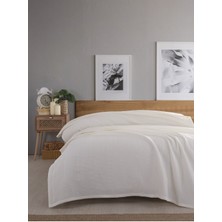 SEVİM %100 Pamuk, Çift Kişilik Waffle Pike 210x230 cm – Krem