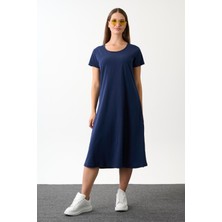 Alexandergardi Kısa Kollu Salaş Elbise (B22-43600)