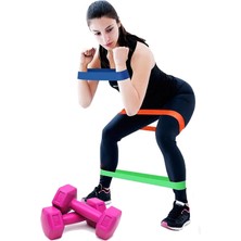 Turuncu 3'lü Dirençli Çok Amaçlı Pilates ve Egzersiz Lastiği Seti