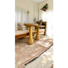 Simillo Home & Living Rustik Tasarım Doğal Masif Ahşap 2’li Yan Sehpa Seti – Tütün Renk Zigon Model