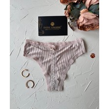 Lola Transparan Arkası Bağlama Detaylı Pamuklu Fantasy/günlük Kullanım Külot/tanga (Limited)