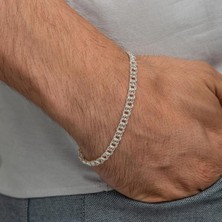Garibaldi Modeli 925 Ayar Gümüş Erkek Bileklik Künye