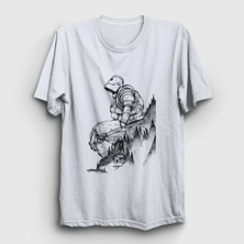 Presmono Unisex Beyaz Hill Iron Giant T-Shirt