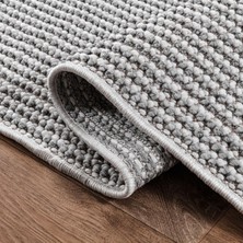 S256 Gri-Beyaz Bukle Halı – Saraz Buklem Koleksiyonu Salon Halısı, Mutfak Halısı, Antre Hol Halısı