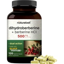 Naturebell Dihydroberberine with Berberine HCL 500 mg  120 Veggie Capsules