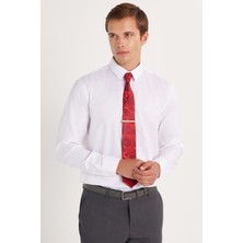 Slim Fit Beyaz Non-Iron %100 Pamuk Doğa Dostu Ekoteks Belgeli Ütü Gerektirmez Gömlek