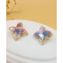 Pembe Kelebek Çiçeği Küpe