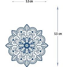 Tattoo MED-137 Yarı Kalıcı Etnik Çiçek Desen Dövme-Tatto