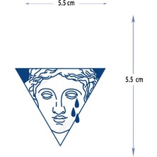 Tattoo MED-030 Yarı Kalıcı Üçgen Içinde Yunan Heykeli Desen Dövme-Tatto