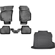 Rizline Opel Astra H Sedan 2004-2013 Yılları Arası Uyumlu 3D Havuzlu Paspas + Bagaj Havuzu Set