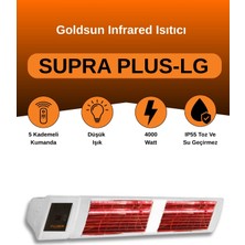 Supra Plus 4000 Watt GSS40PLG Düşük Işık Kumandalı Suya Dayanıklı Elektrikli Infrared Isıtıcı-Beyaz