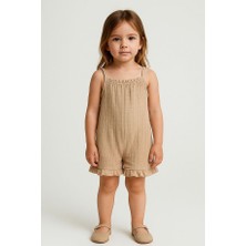 Kız Çocuk Askılı Sıfır Kol Tulum (2-3 Yaş 7-8 Yaş)