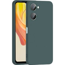 İ She Vivo Y18  Kılıf Yumuşak Doku ve Kadife Dolgulu Clay Premium Silikon Kapak