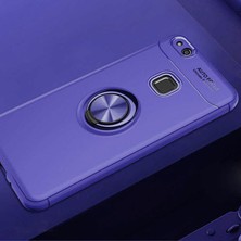 İ She Huawei P10 Lite Kılıf  Manyetik (Metal) Yüzüklü ve Stant Olabilen Rewon Premium Silikon Kapak