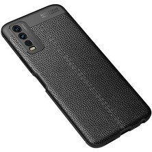 Mobixa Vivo Y11S Kılıf Deri Görünümlü Deriko Premium Silikon Kapak