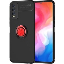 İ She Vivo Y20 Kılıf  Manyetik (Metal) Yüzüklü ve Stant Olabilen Rewon Premium Silikon Kapak