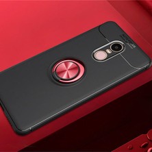İ She Redmi Note 4x Kılıf  Manyetik (Metal) Yüzüklü ve Stant Olabilen Rewon Premium Silikon Kapak