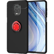 İ She Redmi Note 9 Pro Kılıf  Manyetik (Metal) Yüzüklü ve Stant Olabilen Rewon Premium Silikon Kapak