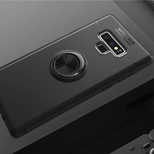 Mobixa Samsung Galaxy Note 9 Kılıf Metal Stant Olabilen Yüzüklü Flexring Premium Silikon Kılıf