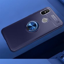 Mobixa Redmi Note 7 Kılıf Metal Stant Olabilen Yüzüklü Flexring Premium Silikon Kılıf