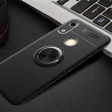 Mobixa Honor 8A Kılıf Metal Stant Olabilen Yüzüklü Flexring Premium Silikon Kılıf