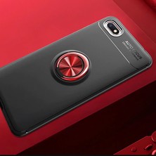İ She Huawei Y5 2018 Kılıf  Manyetik (Metal) Yüzüklü ve Stant Olabilen Rewon Premium Silikon Kapak