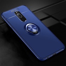 Mobixa Redmi 8 Kılıf Metal Stant Olabilen Yüzüklü Flexring Premium Silikon Kılıf