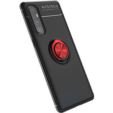Mobixa Oppo Reno 3 Pro 5g Kılıf Metal Stant Olabilen Yüzüklü Flexring Premium Silikon Kılıf