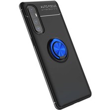Mobixa Oppo Reno 3 Pro 5g Kılıf Metal Stant Olabilen Yüzüklü Flexring Premium Silikon Kılıf