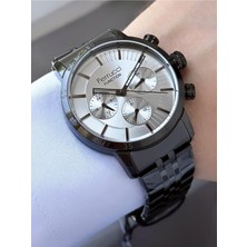 Erkek Füme Renk Metal Kordon Kol Saati