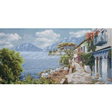 Belıeve Rıvıera Jakarlı Dokuma Goblen Dekoratif  Çerçevesiz Pano Tablo 70*140