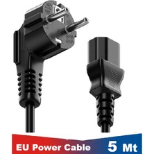 Vwin Bilgisayar Kasa Ekran Monitör Power Güç Kablosu 3x0.75mm 500w (5 Metre)