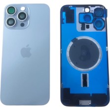 Uyumlu Iphone 16 Pro Max Arka Kapak Kamera Camlı Full ( Pil Kapağı ) Cam - Titanyum