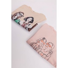Harika Kids Kız Çocuk Orta Kalınlıkta Baskılı 2'li Paket Sweatshirt