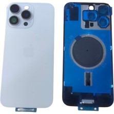 Uyumlu Iphone 16 Pro Max Arka Kapak Kamera Camlı Full ( Pil Kapağı ) Cam - Çöl