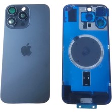 Uyumlu Iphone 16 Pro Max Arka Kapak Kamera Camlı Full ( Pil Kapağı ) Cam - Siyah